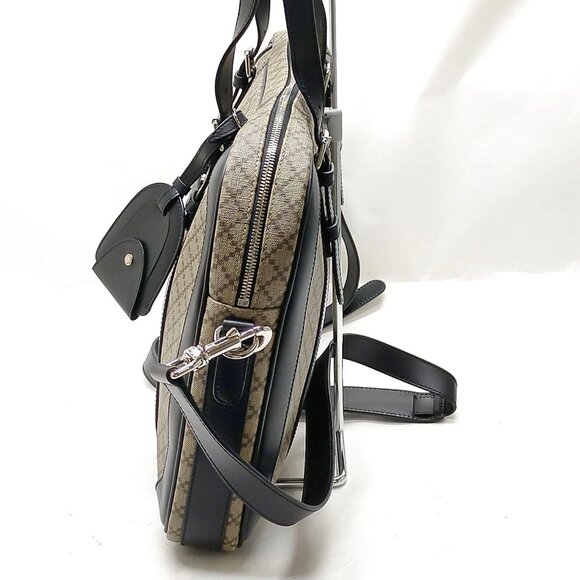 Authentic Gucci Business Bag Brown PVC mn711-112725 - Picture 3 of 16